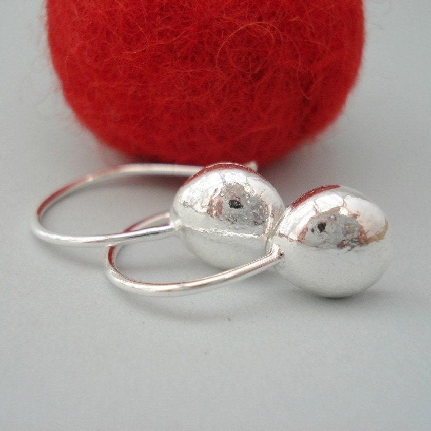 sterling silver silverdrop earrings- bright finish -long