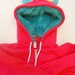 My (Big) Monster Hoodie - Pink and aqua - Adult Unisex Medium - monster hoodie, horned sweatshirt, adult jacket