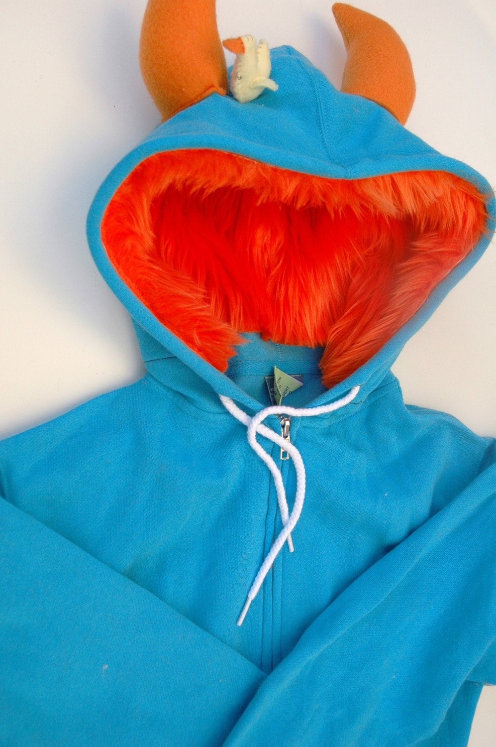 My (Big) Monster Hoodie - Aqua - Adult Unisex Large