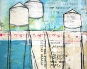 Three Water Towers...8x10 Reproduction Print
