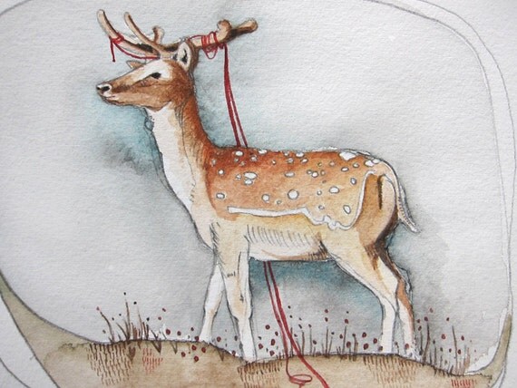 Watercolor Painting on Paper - Sometimes I Still Need You