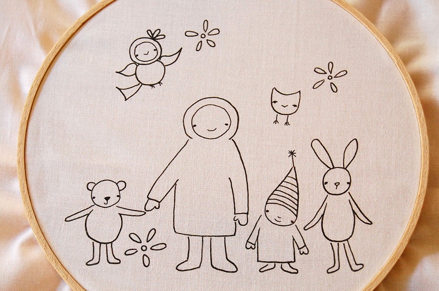 Meet the Gang Embroidery stitching PATTERN