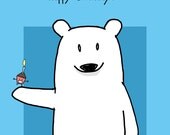 Bear Got You a Dancing Cupcake Birthday Card