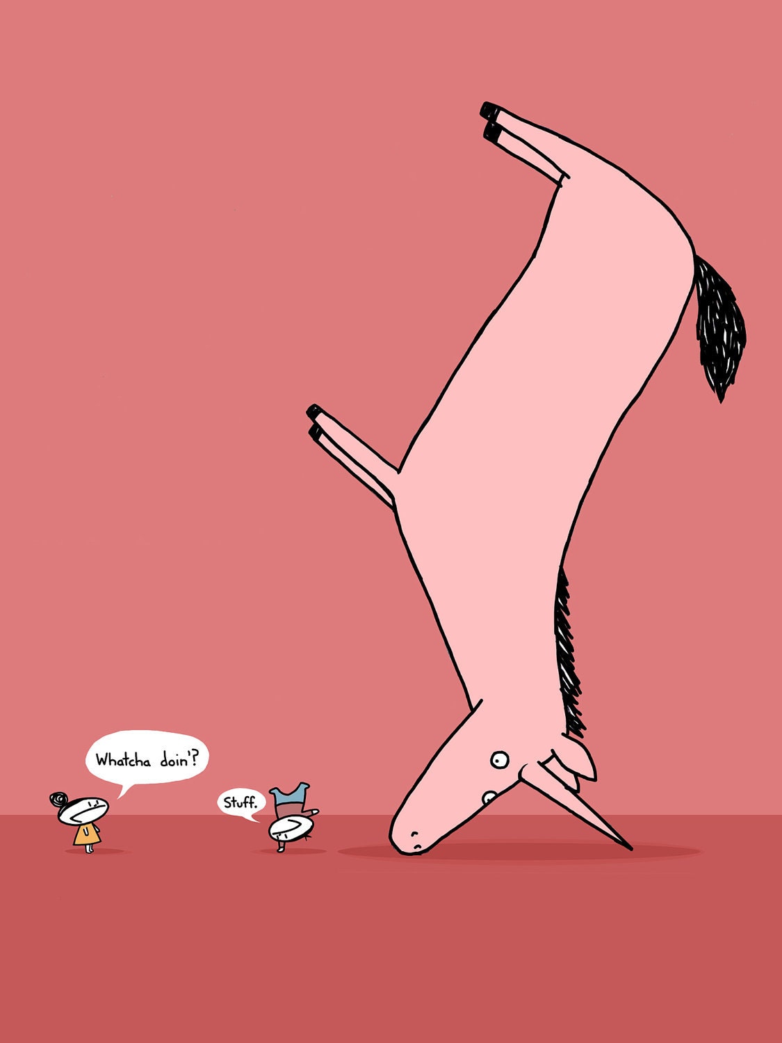 Whatcha Doin' Unicorn 8.5x11 Art Print