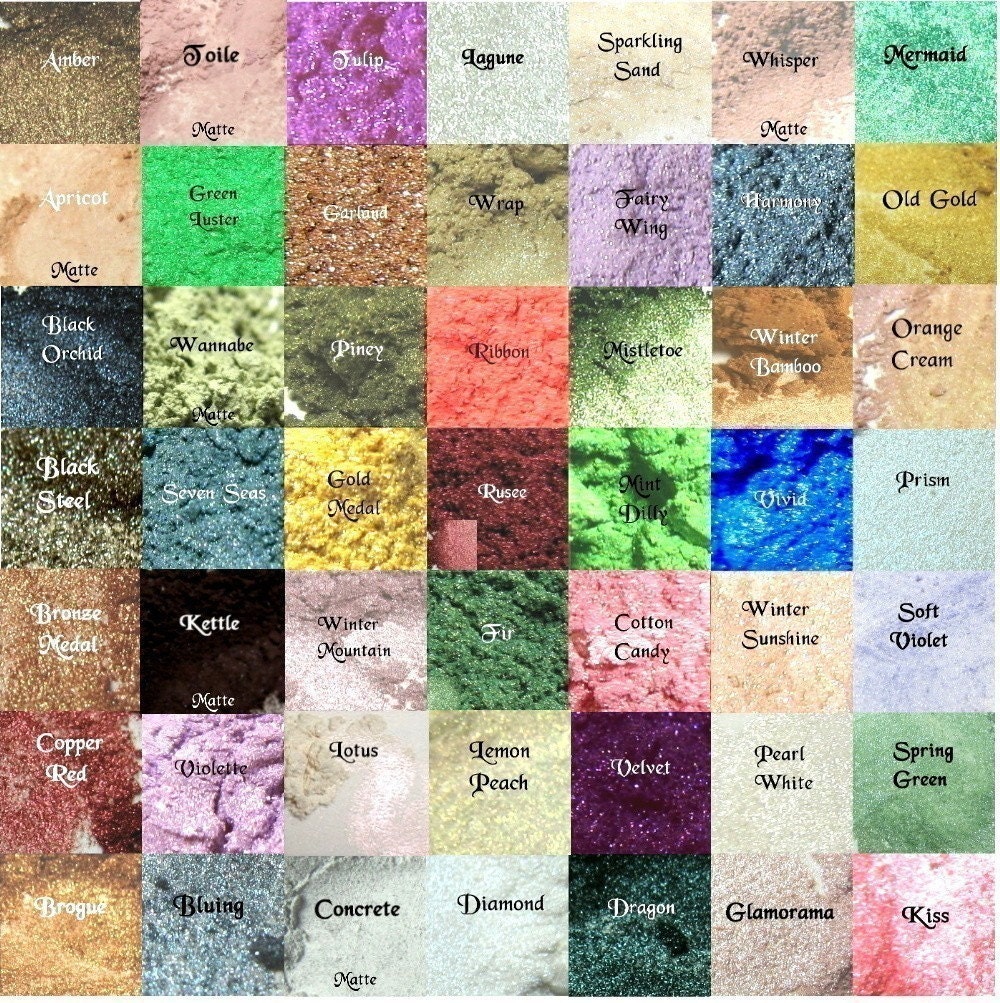 Large Eye Shadow Choose Your Color 161 Choices Mineral Makeup Eyeshadow