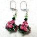 Indian Rose Lampwork Earrings