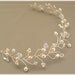 Ivory Wedding Gown Tiara, Hair Vine Tiaras, Ivory Pearl Headpiece, Ivory Weddings, Ivory Creme Pearls and Swarovski Crystal