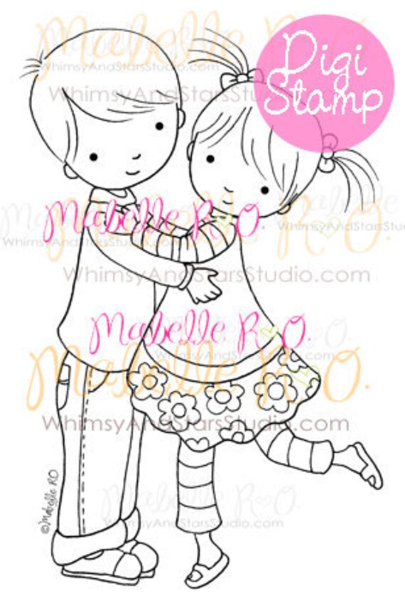 Digi Stamp: Dancing Love