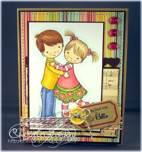 Digi Stamp: Dancing Love