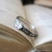 White Topaz Engagement Ring Gemstone Promise or Stack Ring