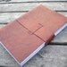 Marbled Russet-Brown Leather Journal . handbound . 384 pages