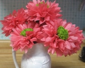 Dozen open tissue paper gerber daisies, your colors