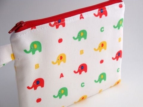 Zippered Wristlet-Imported Japanese Fabric