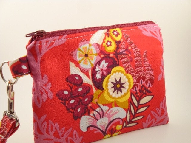Zippered Wristlet with Detachable Wrist Strap-Anna Maria Horner Fabric