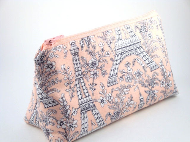 Flat Bottomed Zippered Pouch-Michael Miller Fabric