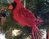 2009 Quilled Cardinal Ornament, Quilling, christmas, bird