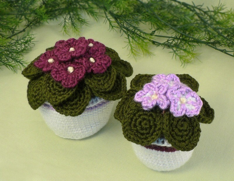 African Violets PDF CROCHET PATTERN