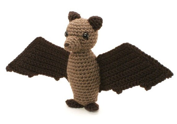 Fruit Bat Flying Fox amigurumi CROCHET PATTERN by PlanetJune