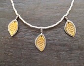 Gold and Silver Leaf Necklace
