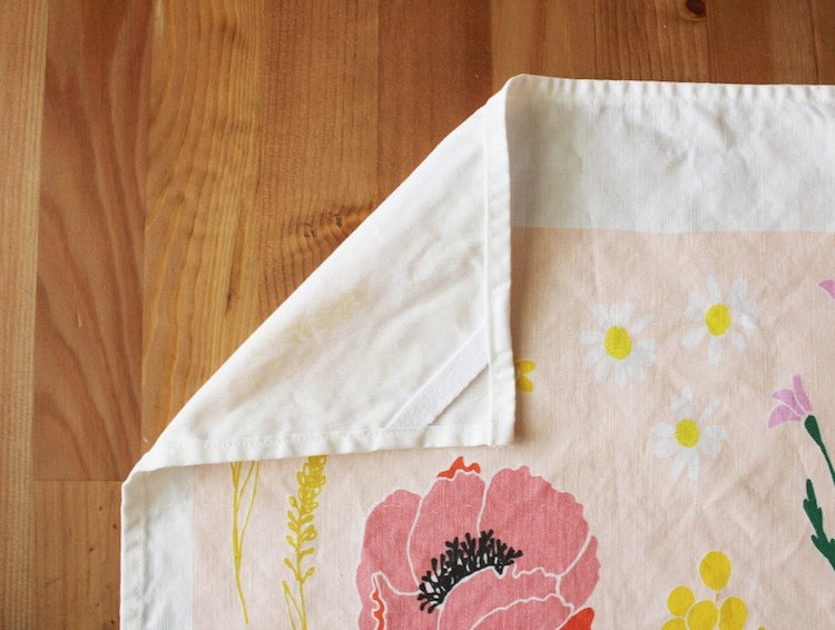 Pink Floral Dishtowel