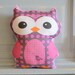 stuffed OWL PETUNIAS' Owl Pillow doll toy toddler baby kid child plush softie gift photo prop room decor unique cute present