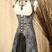 Waist 26 to 28 Blue Peacock Tailed Vixen Corset-Perfect for Halloween-Ready to Ship