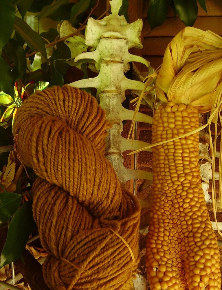naturally dyed handspun yarn