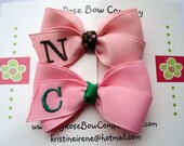 Customized Girls Monogrammed Hair Bow - Choose From Over 80 Colors of Ribbon