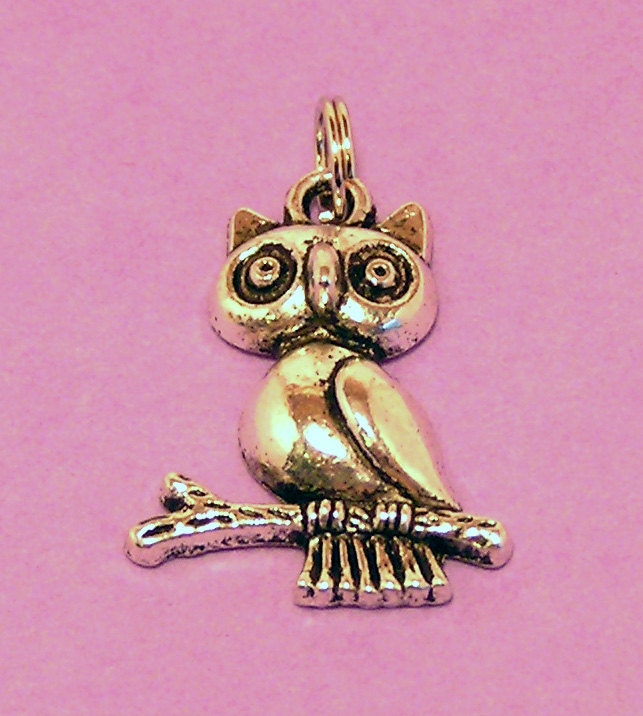 Cat Dog Pet Collar Charm - Owl Charm