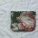 green sanderson linen- vintage fabric coin purse