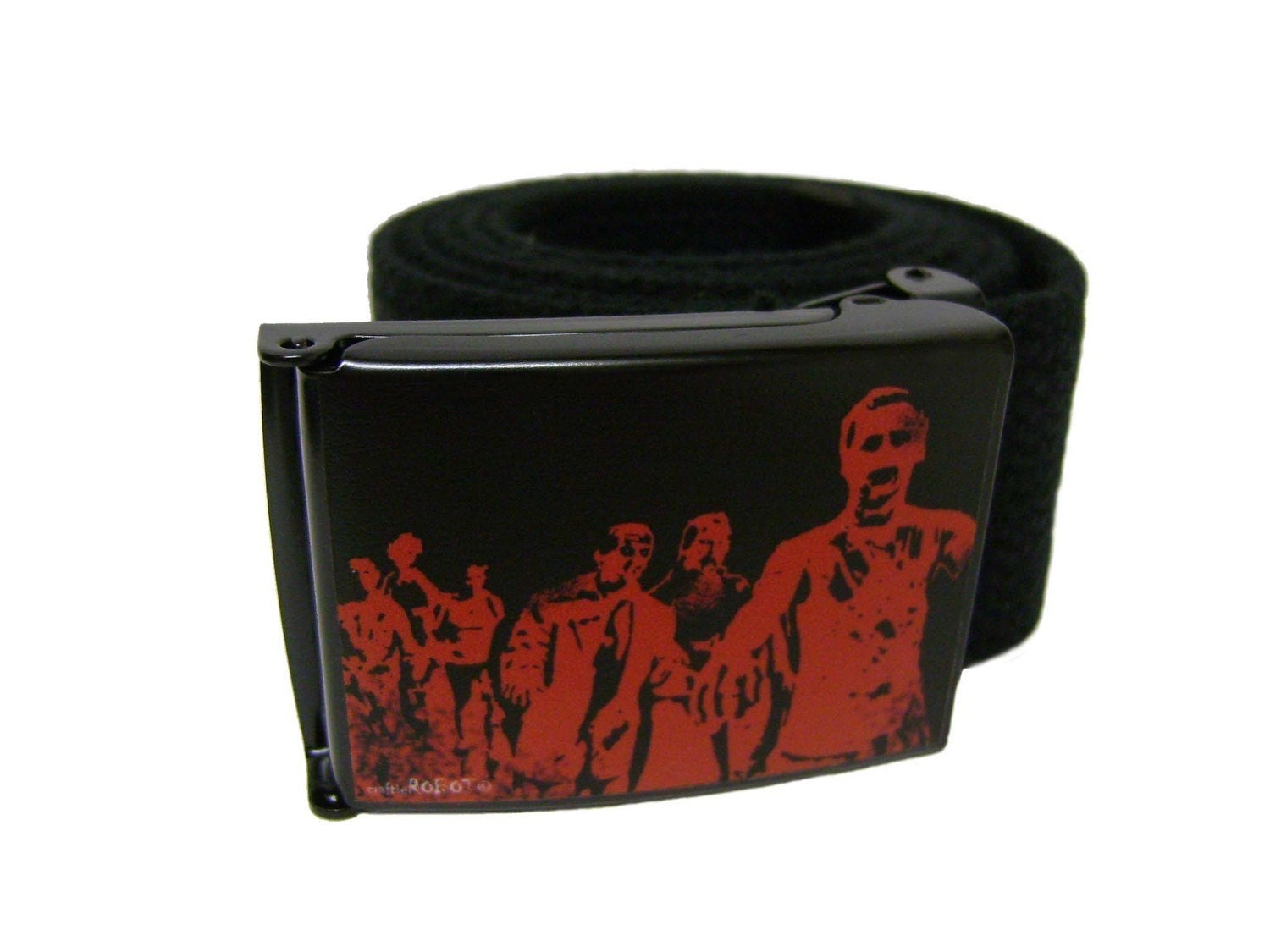 zombies Large (black) cotton WEB BELT