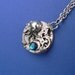 Steampunk Pendant - Cthulhu and the Deep Blue Sea - paua shell