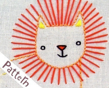 L Lion INSTANT DOWNLOAD PDF embroidery pattern