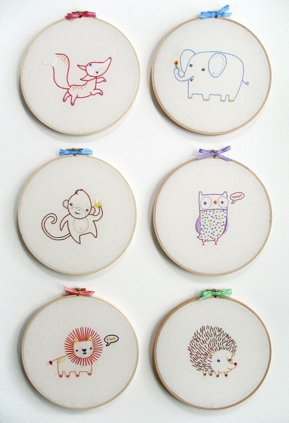 KIT embroidery lion wall art