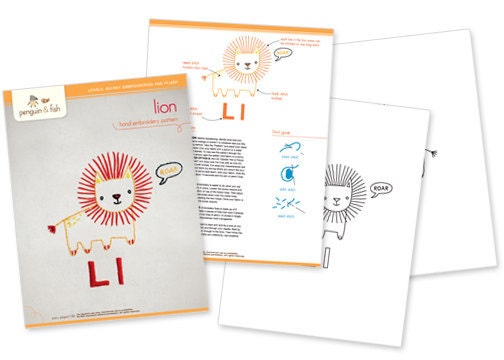 L Lion INSTANT DOWNLOAD PDF embroidery pattern