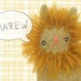 Lion Kitty no.114 gold herringbone with mohair mane