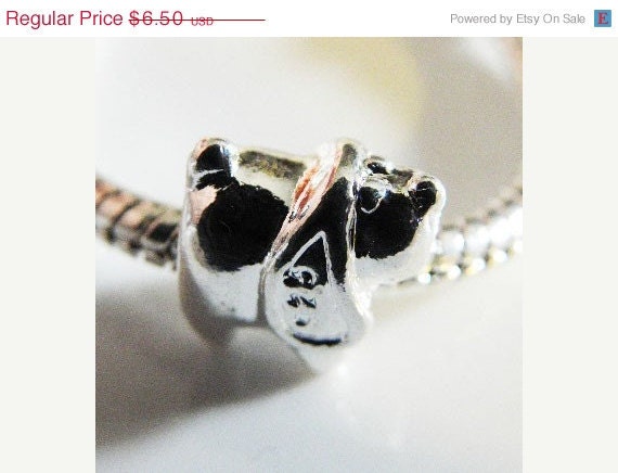 30% CEARANCe SALe and FREe SHIPPING european beads Sterling plated Dog charm PBSS010
