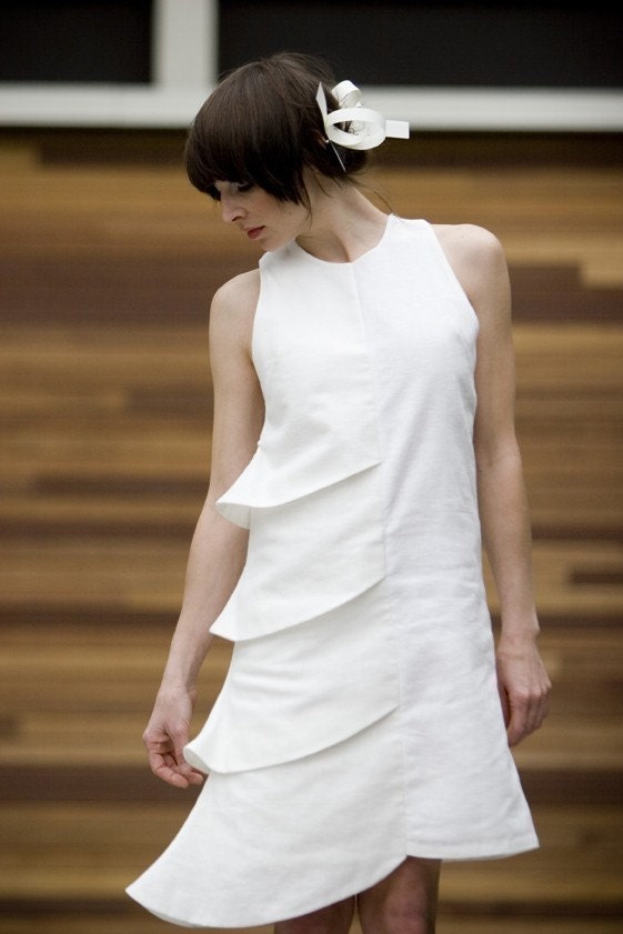 Asymmetrical Tiered Dress - made to order