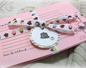 Cupcake Pink Handmade Recipe Cards. Sweet Tooth. Cupcakes, Cake, Desserts. Set of 6. Light Pink