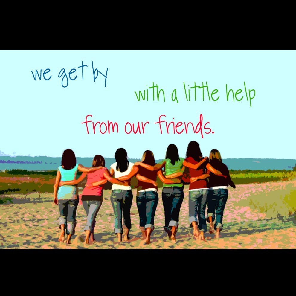we get by ... friends photo card