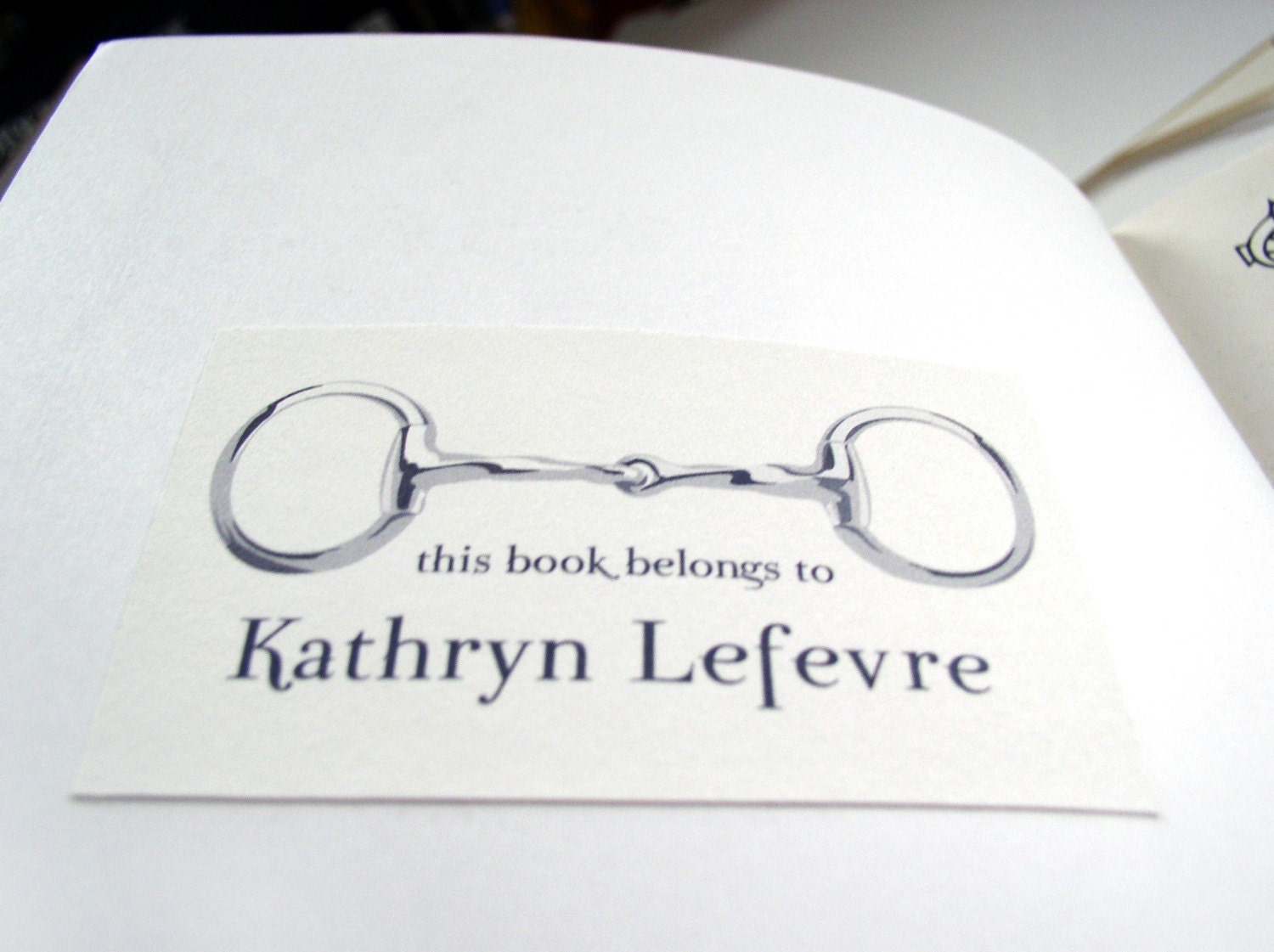 RESERVED for   jenniesmithwilson- horse bit bookplates