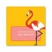 flamingo square bookplates
