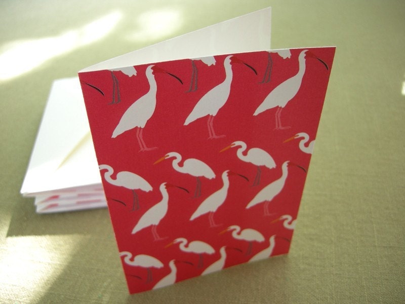 bird pattern notecard