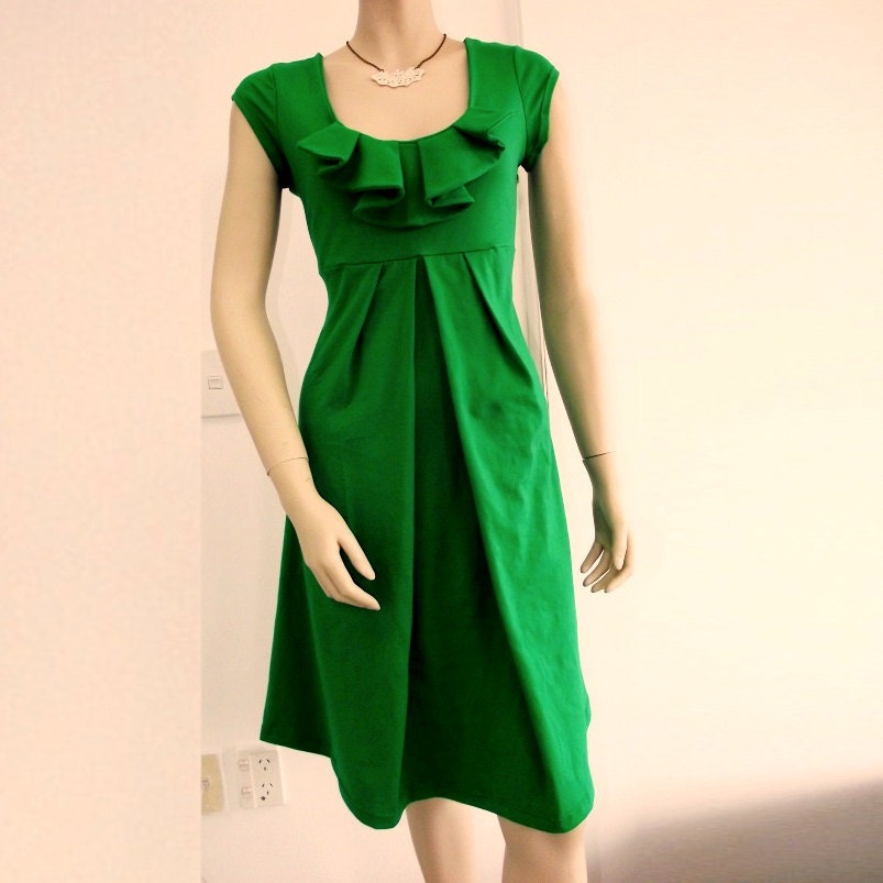 Little Black Dress A Line Dress Ruffle Frill Dress Scoop Neck Suitable for Maternity