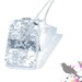 Opulence Silver Leaf Rectangle Resin Pendant