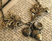 Brass Acorn Necklace