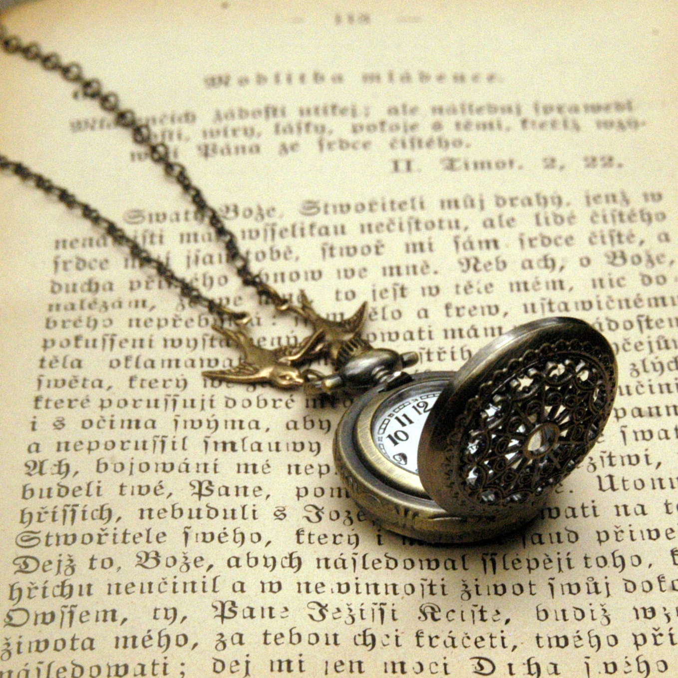 Small Pocket Watch Necklace