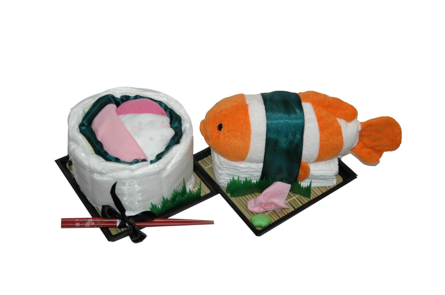 Custom for YOU - Diaper Sushi for Baby (C) - Etsy Collaboration with LuLusWoobies