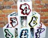 ABC Blocks Graffiti 6 Block Set Rockin' Blocks  by beebles