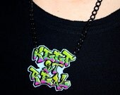 Graffiti Necklace Keep It Real by beebles
